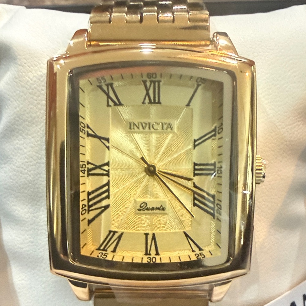 #50 Invicta Gold Roman Numeral Watch